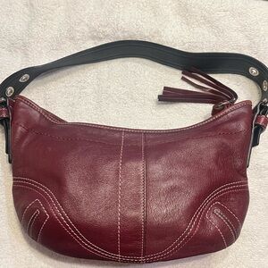Coach Burgundy Leather Handbag